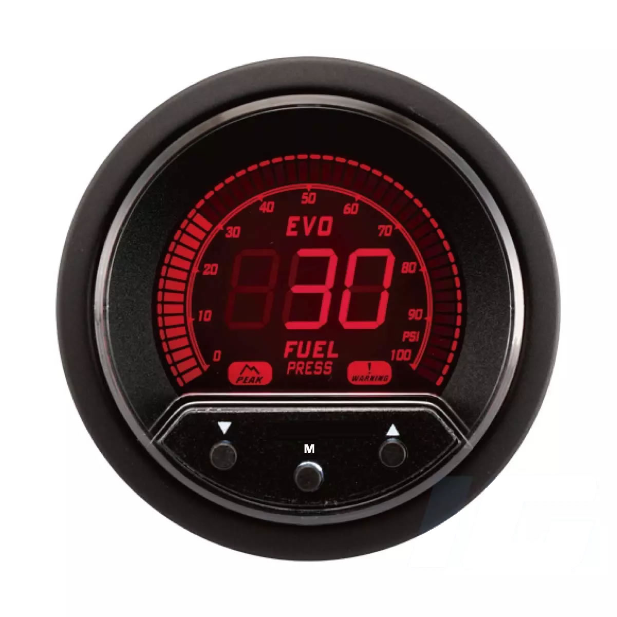 52mm LCD Performance Car Gauges - Fuel Pressure Gauge With Sensor and Warning and Peak For Your Sport Racing Car